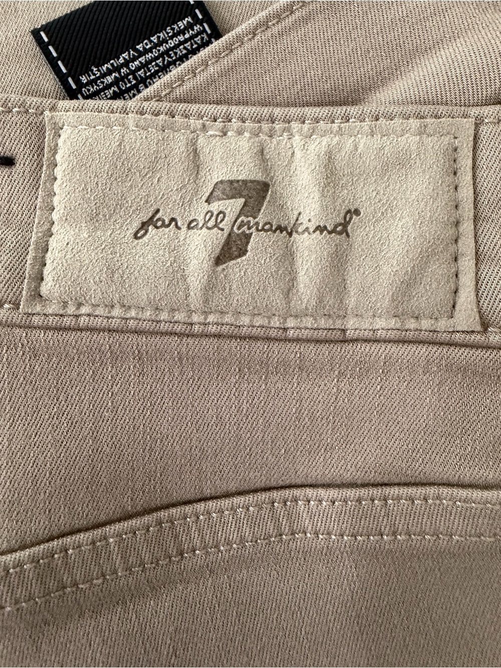 7 For All Mankind Slim Skinny Jeans in Beige